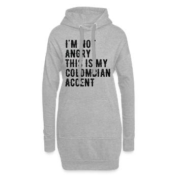 Ich Bin Nicht Böse, Mein Kolumbianischer Akzent - Hoodie-Kleid - Grau meliert - Vorne