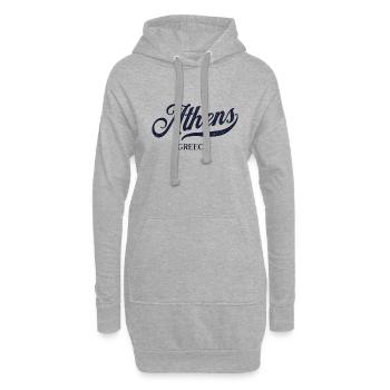 Retro Greece City - Athènes vintage - Sweat-shirt à capuche long Femme - gris chiné - Devant