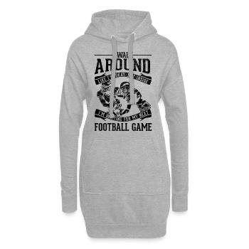 Ich Gehe Herum, Okay - Fußball - Hoodie-Kleid - Grau meliert - Vorne
