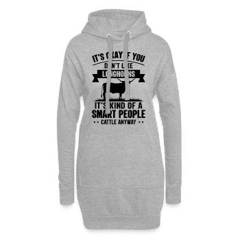 Personnes intelligentes - Cow Longhorns - Sweat-shirt à capuche long Femme - gris chiné - Devant
