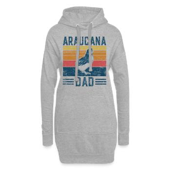 Race agricole - Vintage Araucana - Sweat-shirt à capuche long Femme - gris chiné - Devant