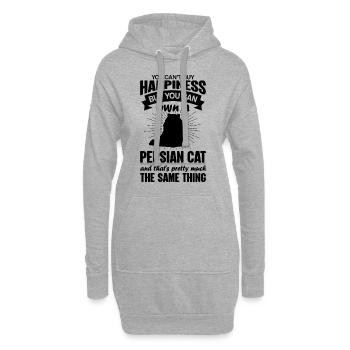 Peut acheter un chat persan - Sweat-shirt à capuche long Femme - gris chiné - Devant