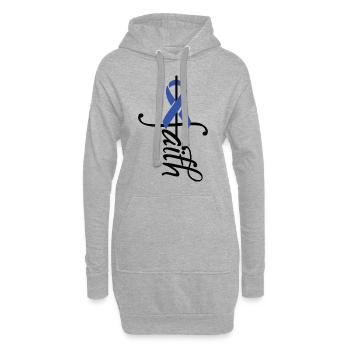 Ribbon ALS Cancer Awareness - Hoodie Dress - heather grey - Front