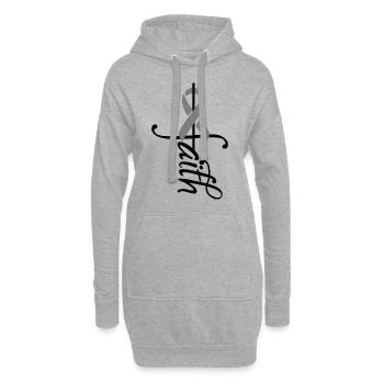 Band-Asthma-Bewusstsein - Hoodie-Kleid - Grau meliert - Vorne