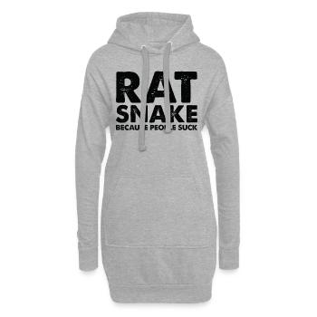 Les gens sucent les serpents-rats - Sweat-shirt à capuche long Femme - gris chiné - Devant