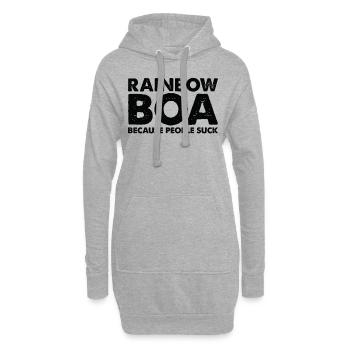 Les gens sucent le serpent boa arc-en-ciel - Sweat-shirt à capuche long Femme - gris chiné - Devant