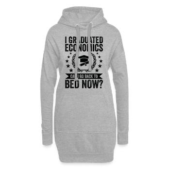 Ich Habe Wirtschaftswissenschaften Studiert - Hoodie-Kleid - Grau meliert - Vorne