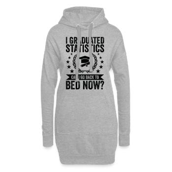 Ich Habe Statistiken Abgeschlossen - Hoodie-Kleid - Grau meliert - Vorne