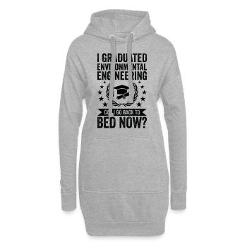 J’ai terminé la technologie environnementale - Sweat-shirt à capuche long Femme - gris chiné - Devant