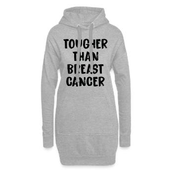 Härter Als Brustkrebs - Hoodie-Kleid - Grau meliert - Vorne