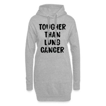 Härter Als Lungenkrebs - Hoodie-Kleid - Grau meliert - Vorne