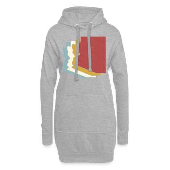 USA-Staat - Vintage Karte Arizona - Hoodie-Kleid - Grau meliert - Vorne