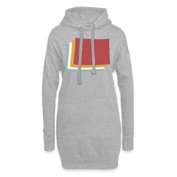 USA State - Vintage Map Colorado - Hoodie-Kleid - Grau meliert - Vorne