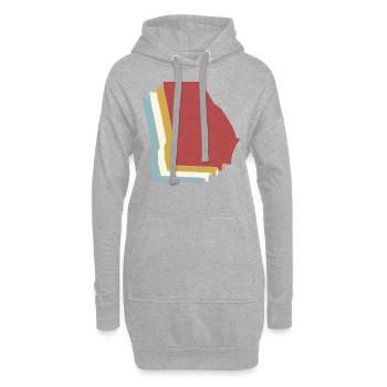 USA State - Vintage Map Georgia - Hoodie-Kleid - Grau meliert - Vorne