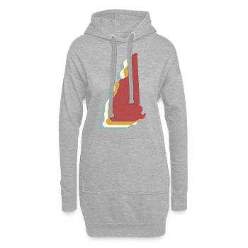 USA State - Vintage Map New Hampshire - Hoodie-Kleid - Grau meliert - Vorne