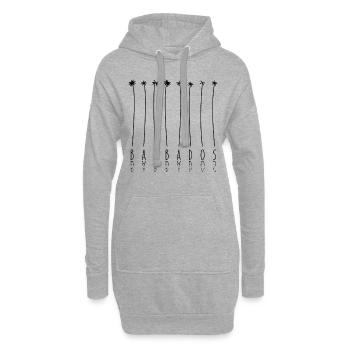Palme - Insel Karibik Barbados - Hoodie-Kleid - Grau meliert - Vorne