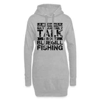 Angeln - Bluegill -Fisch - Hoodie-Kleid - Grau meliert - Vorne