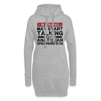 Über Anatolische Hirtenhund Sprechen - Hoodie-Kleid - Grau meliert - Vorne