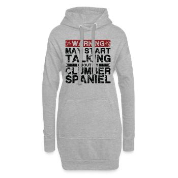 Apropos Clumber Spaniel - Hoodie-Kleid - Grau meliert - Vorne