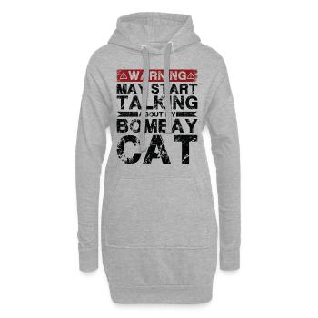 En parlant de Bombay Cat - Sweat-shirt à capuche long Femme - gris chiné - Devant
