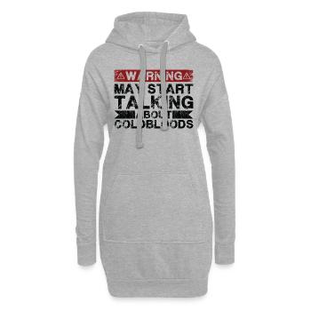 En parlant de sang-froid - Sweat-shirt à capuche long Femme - gris chiné - Devant