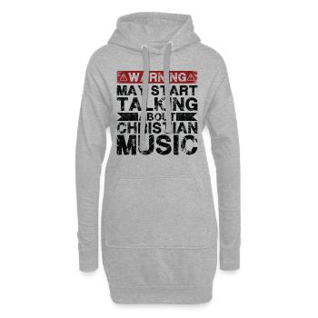 Über Christliche Musik Sprechen - Hoodie-Kleid - Grau meliert - Vorne