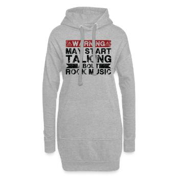 Über Rockmusik Sprechen - Hoodie-Kleid - Grau meliert - Vorne