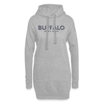 Coordonnées de la ville des États-Unis - Buffalo - Sweat-shirt à capuche long Femme - gris chiné - Devant