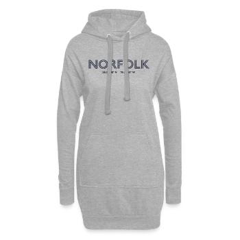 USA Stadt Koordinaten - Norfolk - Hoodie-Kleid - Grau meliert - Vorne