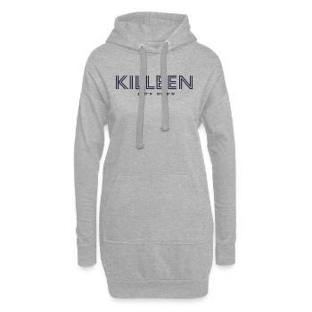 Coordonnées de la ville des États-Unis - Killeen - Sweat-shirt à capuche long Femme - gris chiné - Devant