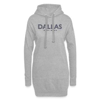 Coordonnées de la ville des États-Unis - Dallas - Sweat-shirt à capuche long Femme - gris chiné - Devant