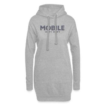 USA Stadt Koordinaten - Mobile - Hoodie-Kleid - Grau meliert - Vorne