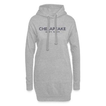 Coordonnées de la ville des États-Unis - Chesapeake - Sweat-shirt à capuche long Femme - gris chiné - Devant