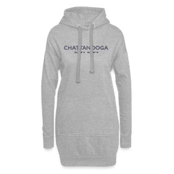 USA Stadt Koordinaten - Chattanooga - Hoodie-Kleid - Grau meliert - Vorne