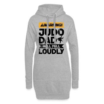 Warnschrei - Judo Papa - Hoodie-Kleid - Grau meliert - Vorne