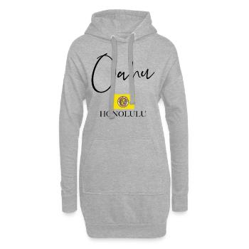Grèce Flag Vacances - Île d’Oahu - Sweat-shirt à capuche long Femme - gris chiné - Devant