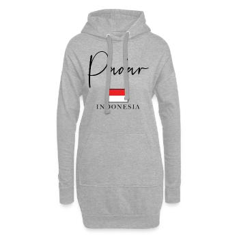 Grèce Flag Holidays - Islande Padar - Sweat-shirt à capuche long Femme - gris chiné - Devant