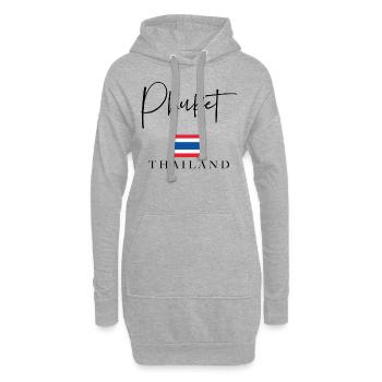 Griechenland Fahnenurlaub - Insel Phuket - Hoodie-Kleid - Grau meliert - Vorne