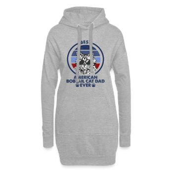 Cat Dad - American Bobtail Katze - Sweat-shirt à capuche long Femme - gris chiné - Devant