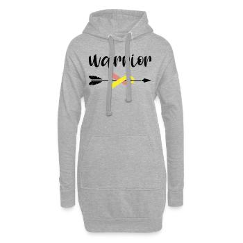 Cancer de la vessie du ruban en porte-à-faux - Sweat-shirt à capuche long Femme - gris chiné - Devant