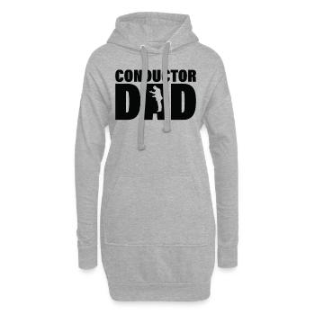Job - Dirigent Dad - Hoodie-Kleid - Grau meliert - Vorne