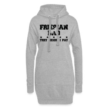 Pferdedad - Frison - Sweat-shirt à capuche long Femme - gris chiné - Devant
