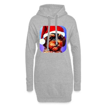 Yorkshire Terrier Welpe - Hoodie-Kleid - Grau meliert - Vorne