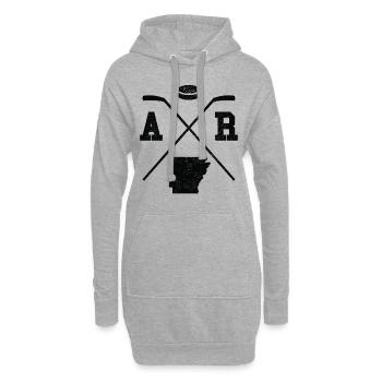 AR USA - Eishockeyspieler Arkansas - Hoodie-Kleid - Grau meliert - Vorne