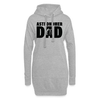 Job - Papa astronome - Sweat-shirt à capuche long Femme - gris chiné - Devant