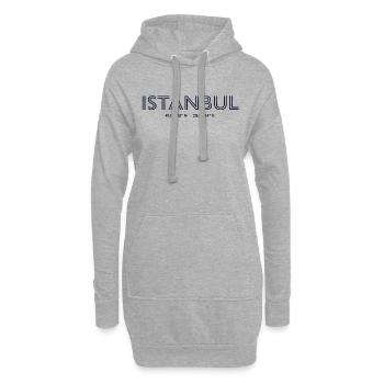 Coordonnées de la ville de Turquie - Istanbul - Sweat-shirt à capuche long Femme - gris chiné - Devant