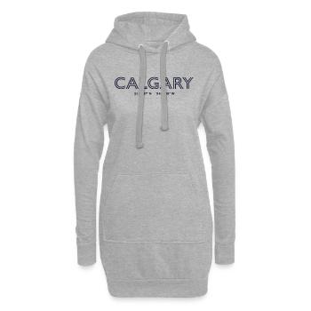 Coordonnées de la ville de Canada - Calgary - Sweat-shirt à capuche long Femme - gris chiné - Devant