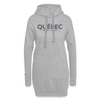 Coordonnées de la ville du Canada - Québec - Sweat-shirt à capuche long Femme - gris chiné - Devant