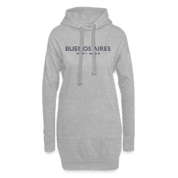 Argentina Stadt Koordinaten - Buenos Aires - Hoodie-Kleid - Grau meliert - Vorne