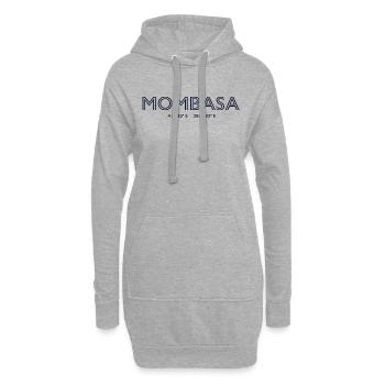 Kenya Stadt Koordinaten - Mombasa - Hoodie-Kleid - Grau meliert - Vorne